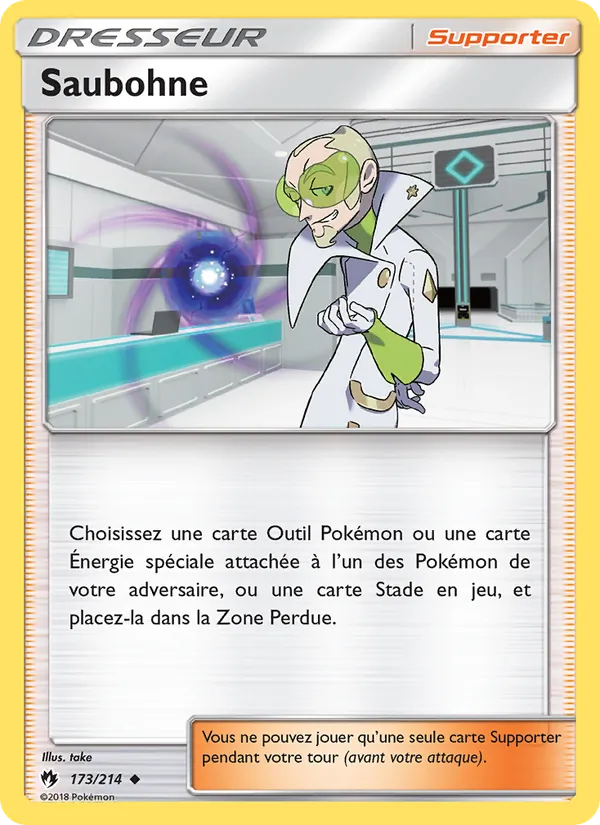 Carte Pokémon Saubohne de l'extension Tonnerre Perdu