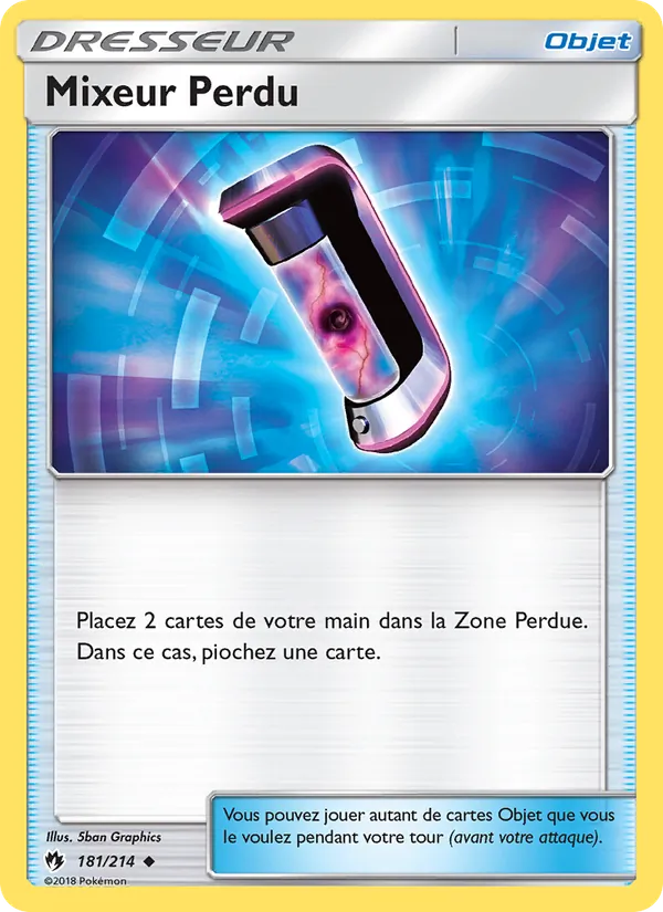 Carte Pokémon Mixeur Perdu de l'extension Tonnerre Perdu