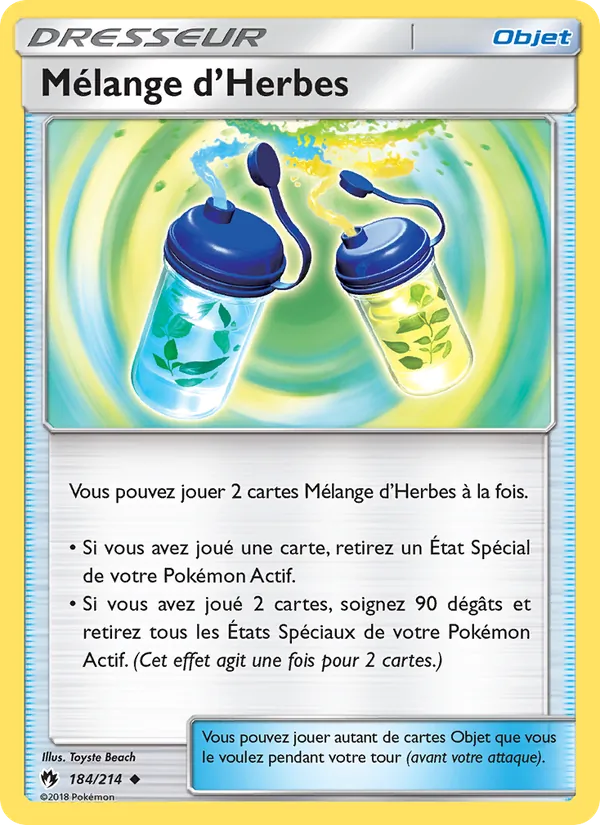 Carte Pokémon Mélange d’Herbes de l'extension Tonnerre Perdu