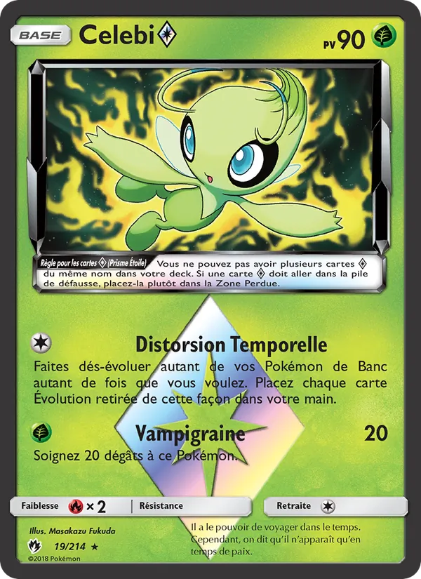 Carte Pokémon Celebi ◇ de l'extension Tonnerre Perdu