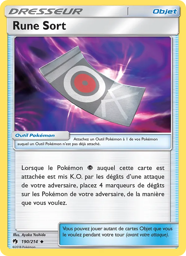 Carte Pokémon Rune Sort de l'extension Tonnerre Perdu