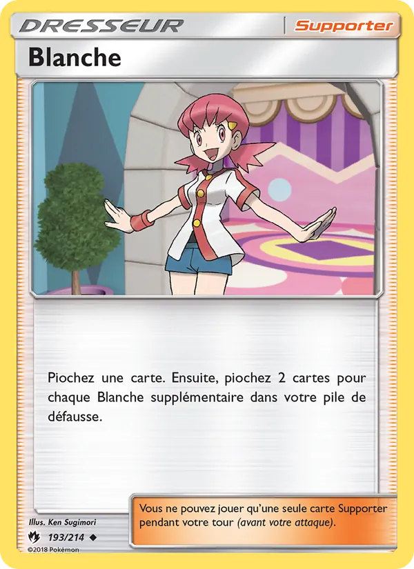 Carte Pokémon Blanche de l'extension Tonnerre Perdu