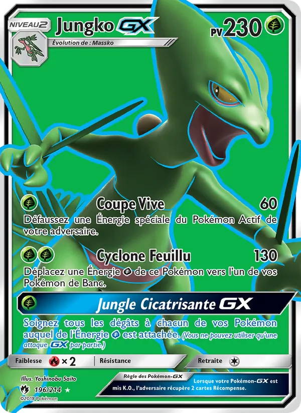 Carte Pokémon Jungko GX de l'extension Tonnerre Perdu
