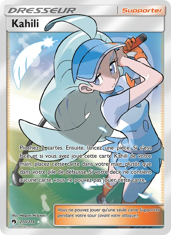Carte Pokémon Kahili de l'extension Tonnerre Perdu