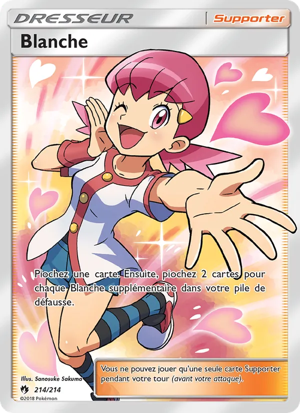 Carte Pokémon Blanche de l'extension Tonnerre Perdu