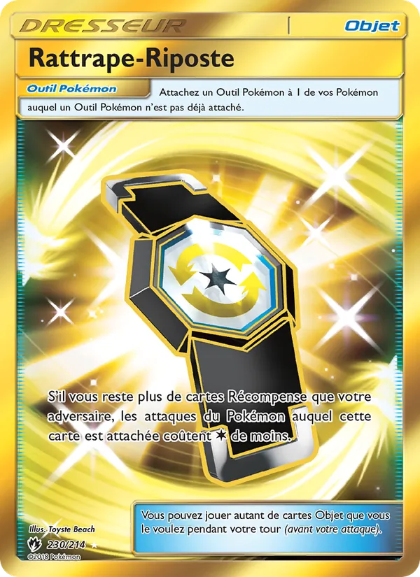 Carte Pokémon Rattrape-Riposte de l'extension Tonnerre Perdu