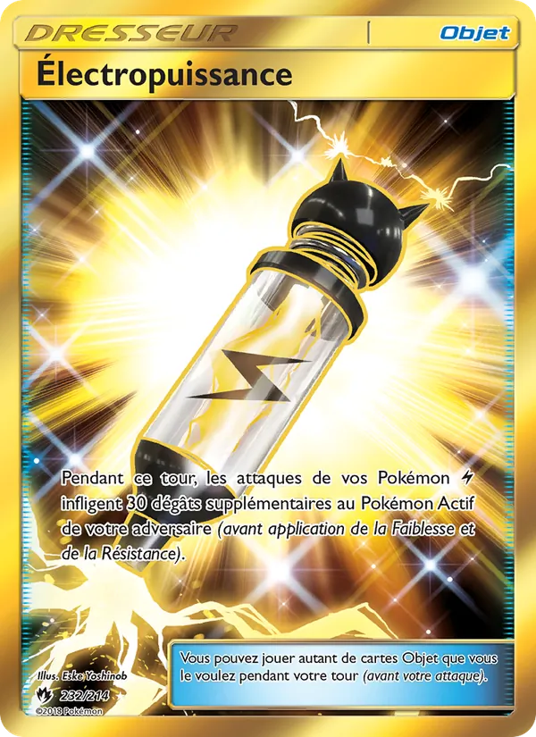 Carte Pokémon Électropuissance de l'extension Tonnerre Perdu