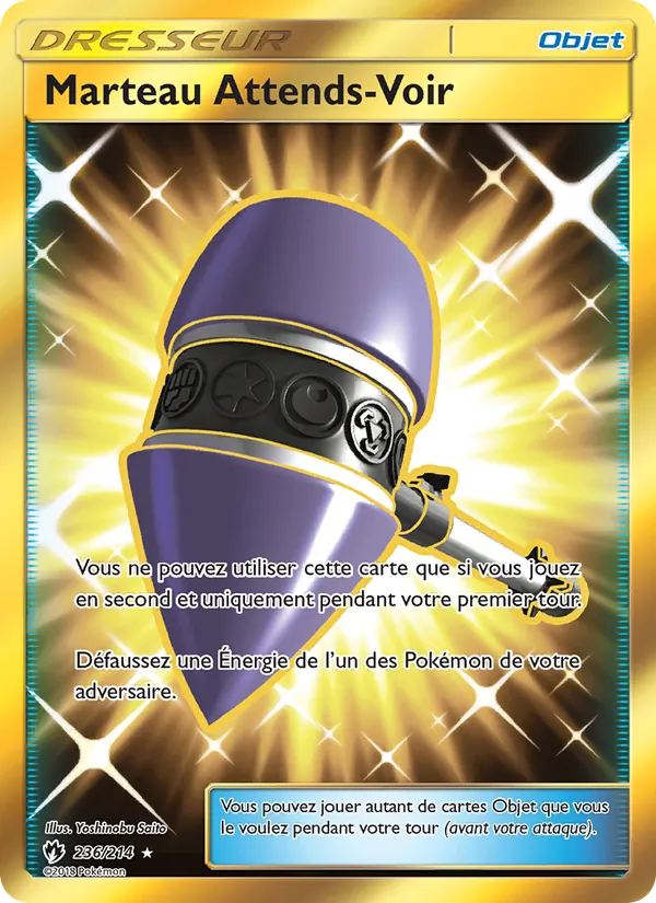 Carte Pokémon Marteau Attends Voir de l'extension Tonnerre Perdu