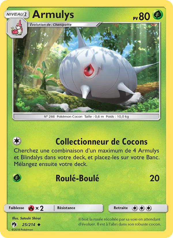 Carte Pokémon Armulys de l'extension Tonnerre Perdu