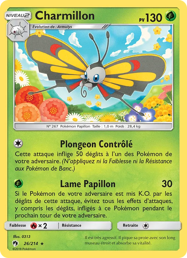 Carte Pokémon Charmillon de l'extension Tonnerre Perdu