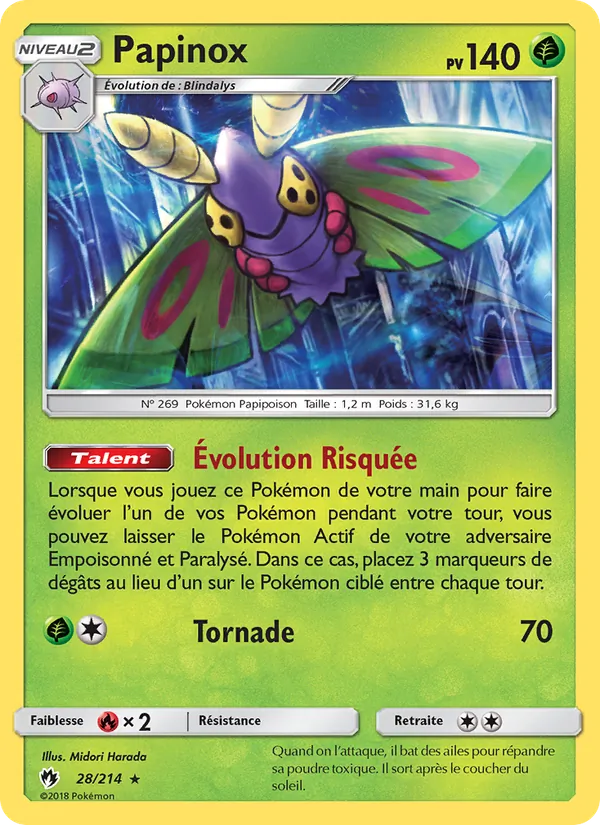 Carte Pokémon Papinox de l'extension Tonnerre Perdu