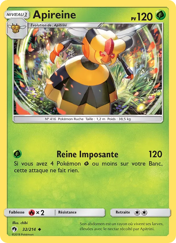 Carte Pokémon Apireine de l'extension Tonnerre Perdu