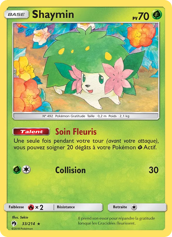 Carte Pokémon Shaymin de l'extension Tonnerre Perdu