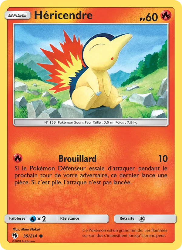 Carte Pokémon Héricendre de l'extension Tonnerre Perdu