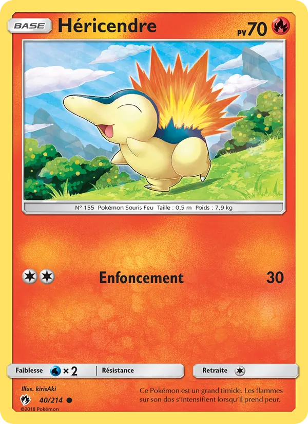 Carte Pokémon Héricendre de l'extension Tonnerre Perdu