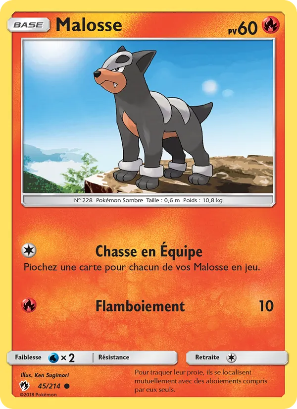 Carte Pokémon Malosse de l'extension Tonnerre Perdu