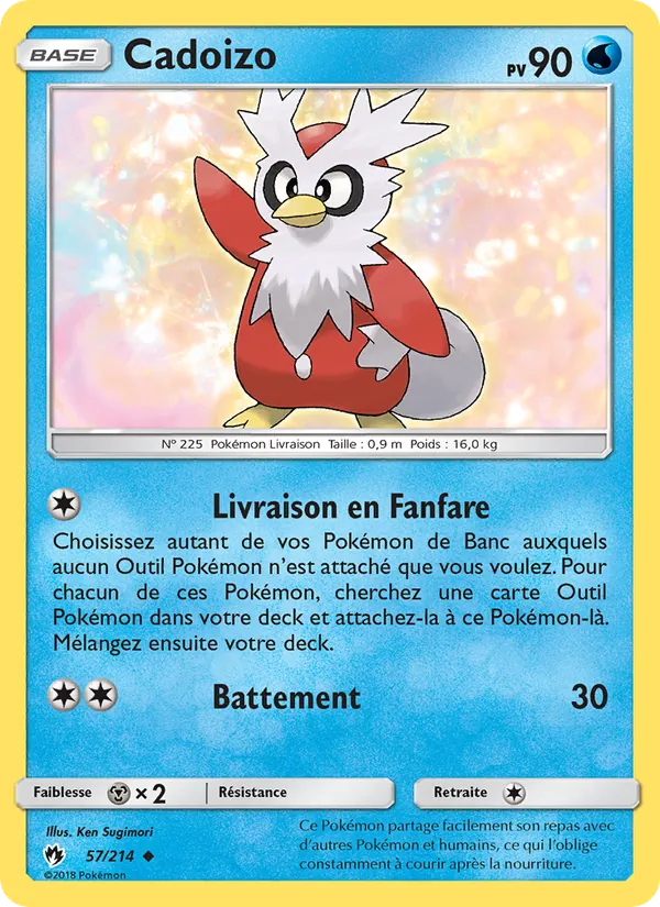 Carte Pokémon Cadoizo de l'extension Tonnerre Perdu