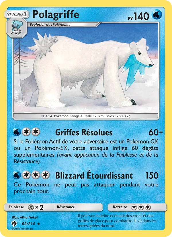 Carte Pokémon Polagriffe de l'extension Tonnerre Perdu