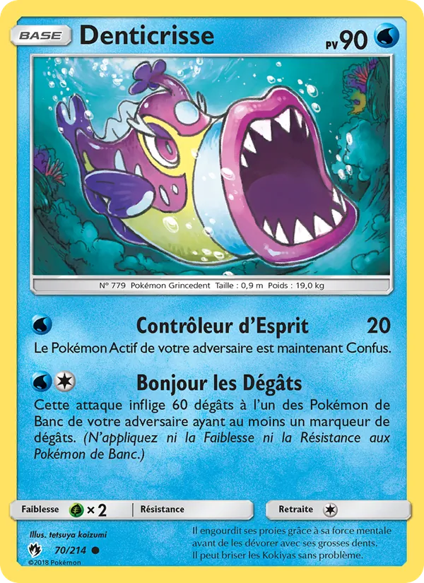 Carte Pokémon Denticrisse de l'extension Tonnerre Perdu