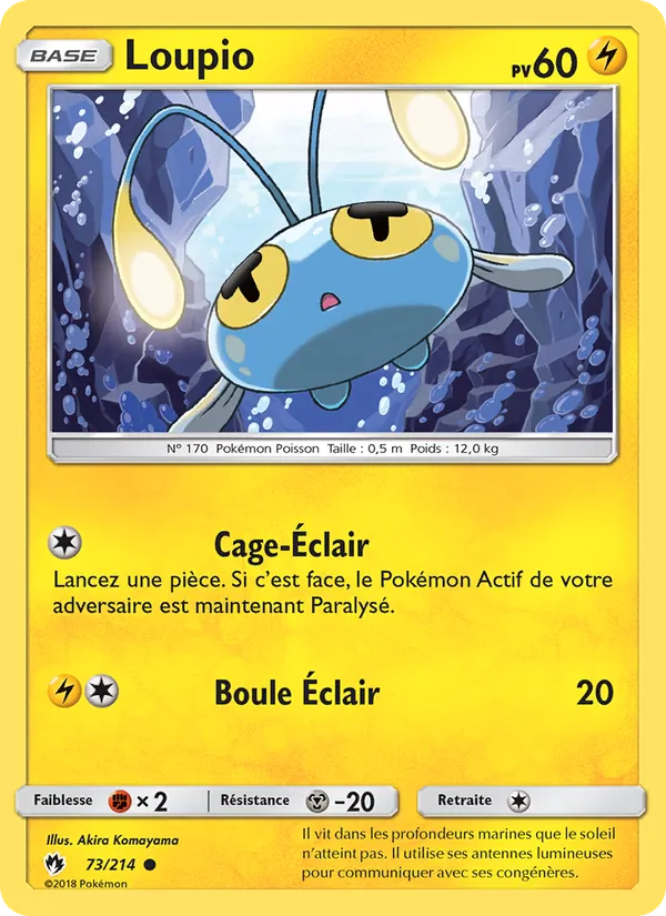 Carte Pokémon Loupio de l'extension Tonnerre Perdu