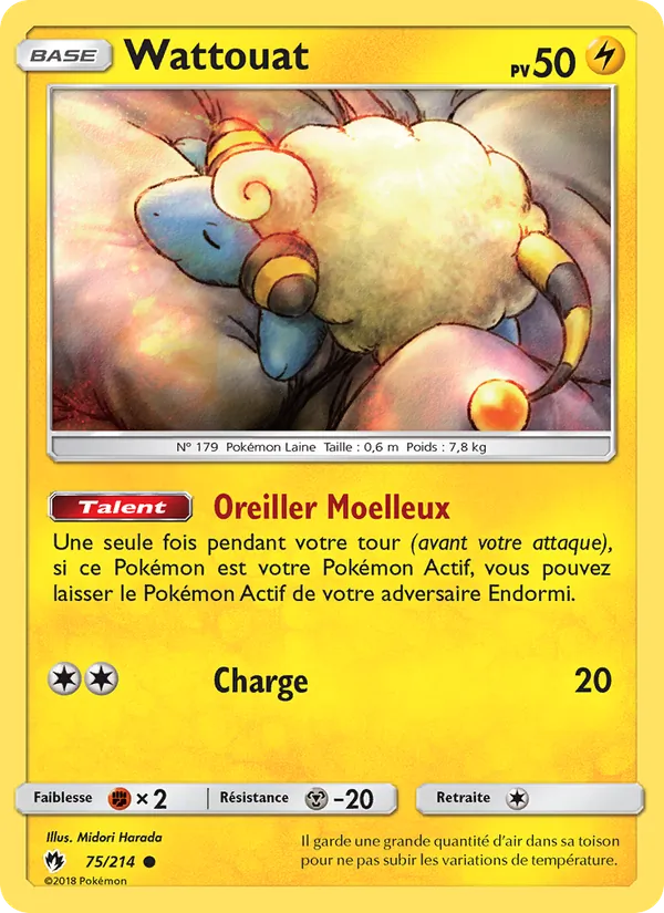 Carte Pokémon Wattouat de l'extension Tonnerre Perdu