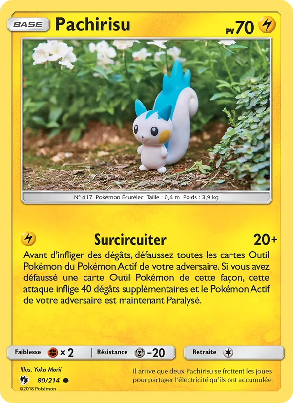 Carte Pokémon Pachirisu de l'extension Tonnerre Perdu