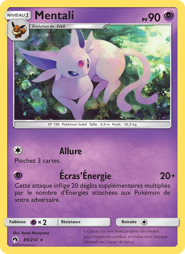 Carte Pokémon Mentali de l'extension Tonnerre Perdu