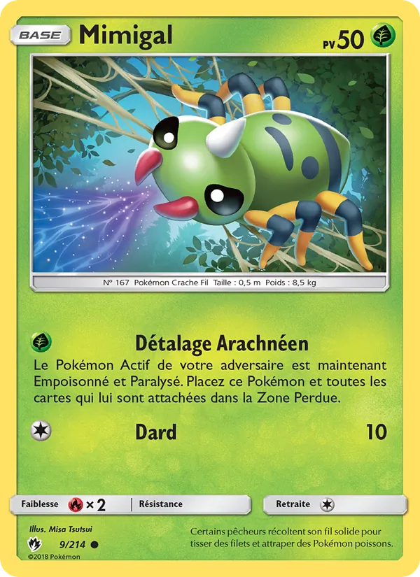 Carte Pokémon Mimigal de l'extension Tonnerre Perdu