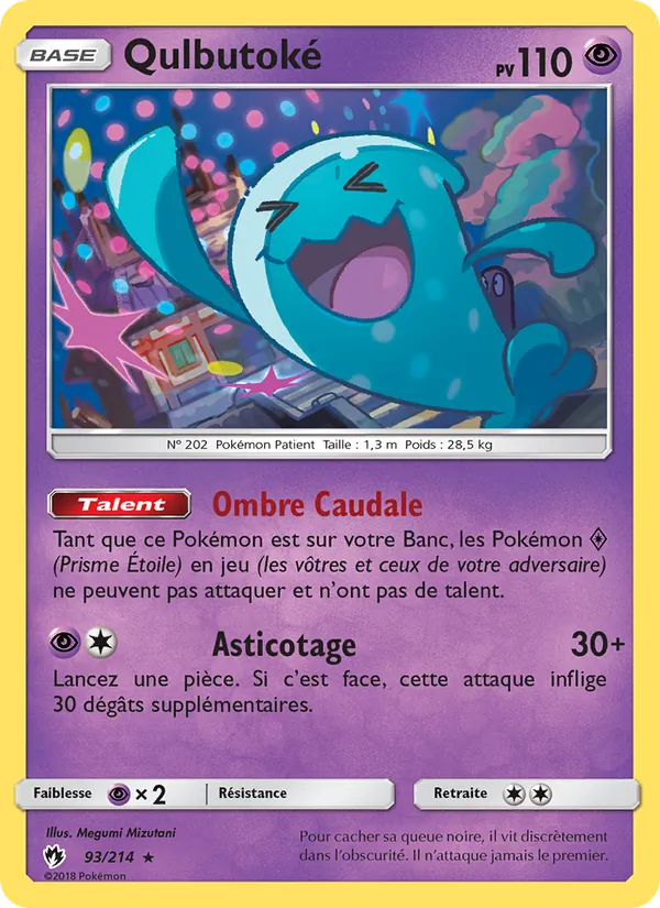 Carte Pokémon Qulbutoké de l'extension Tonnerre Perdu
