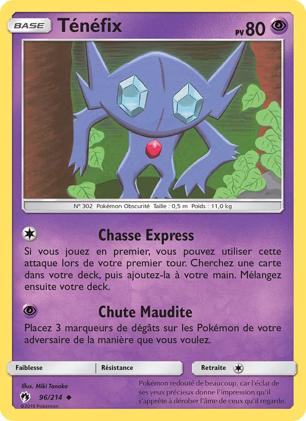 Carte Pokémon Ténéfix de l'extension Tonnerre Perdu