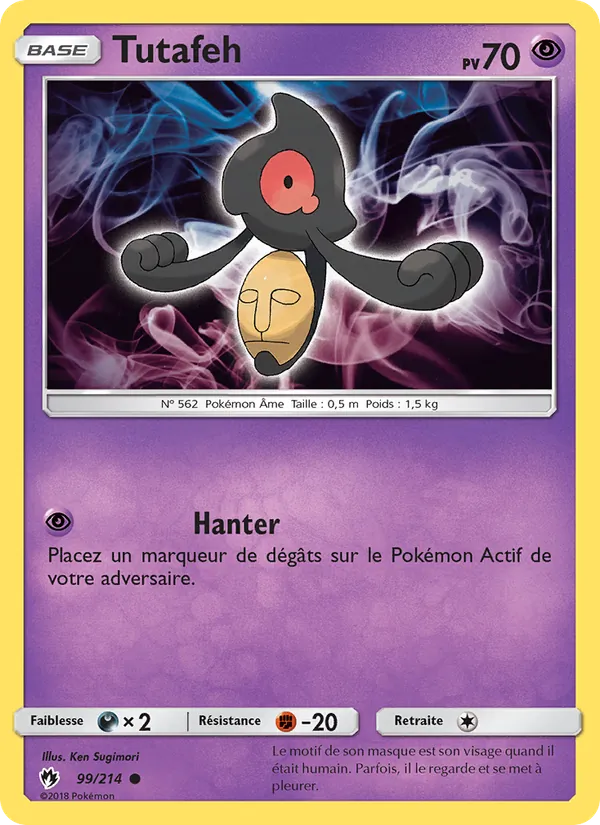Carte Pokémon Tutafeh de l'extension Tonnerre Perdu