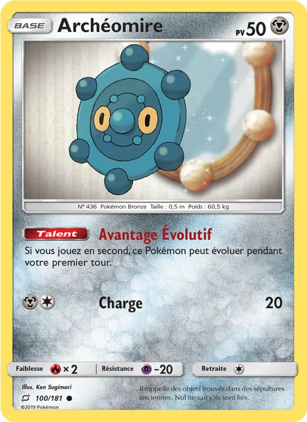 Carte Pokémon Archéomire de l'extension Duo de Choc
