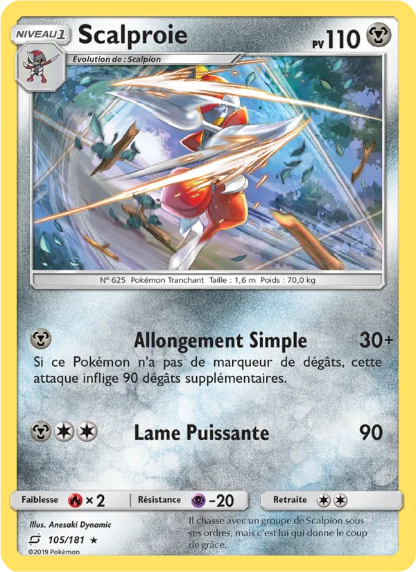 Carte Pokémon Scalproie de l'extension Duo de Choc