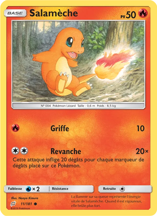 Carte Pokémon Salamèche de l'extension Duo de Choc