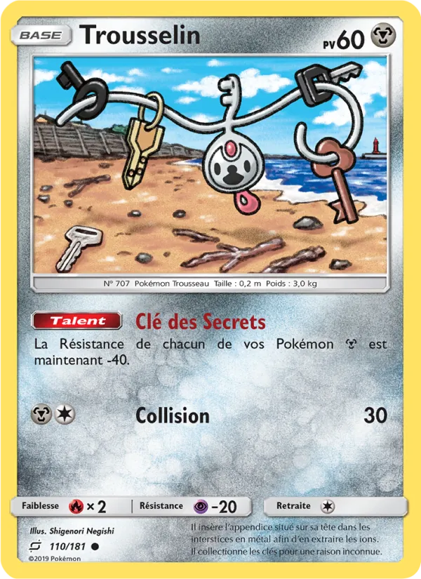 Carte Pokémon Trousselin de l'extension Duo de Choc