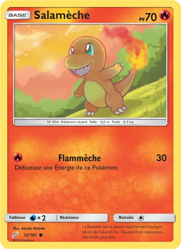 Carte Pokémon Salamèche de l'extension Duo de Choc