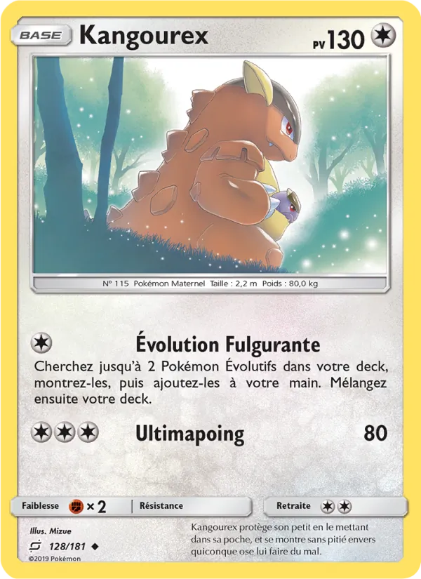 Carte Pokémon Kangourex de l'extension Duo de Choc