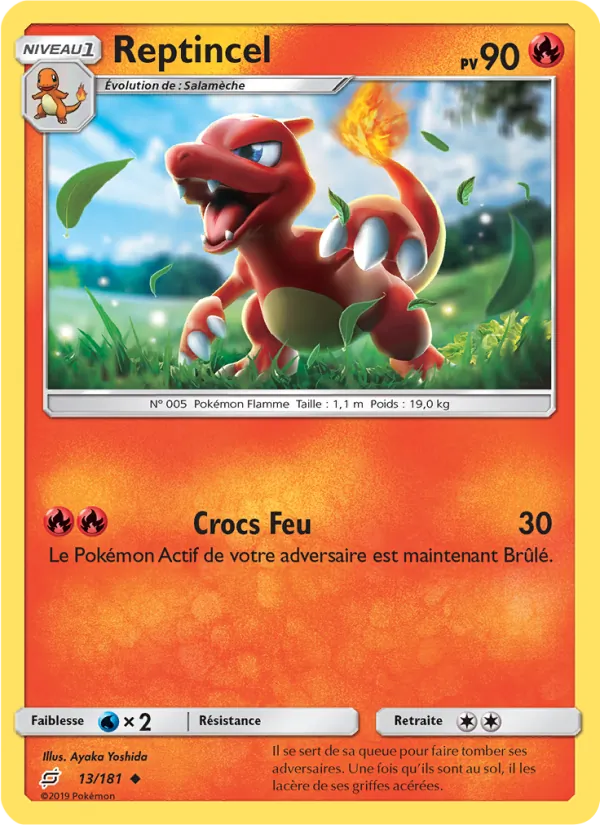 Carte Pokémon Reptincel de l'extension Duo de Choc