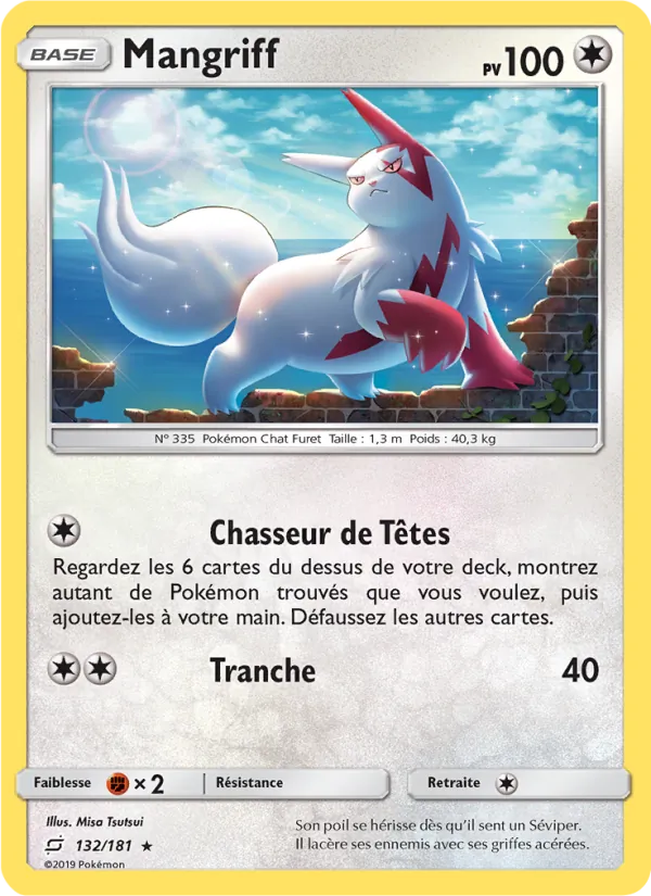 Carte Pokémon Mangriff de l'extension Duo de Choc