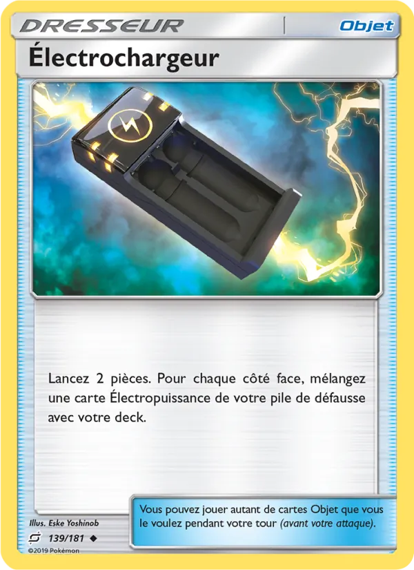 Carte Pokémon Électrochargeur de l'extension Duo de Choc