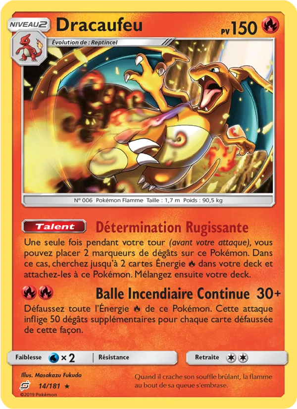 Carte Pokémon Dracaufeu de l'extension Duo de Choc