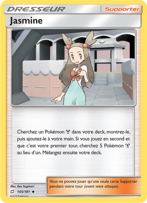 Carte Pokémon Jasmine de l'extension Duo de Choc