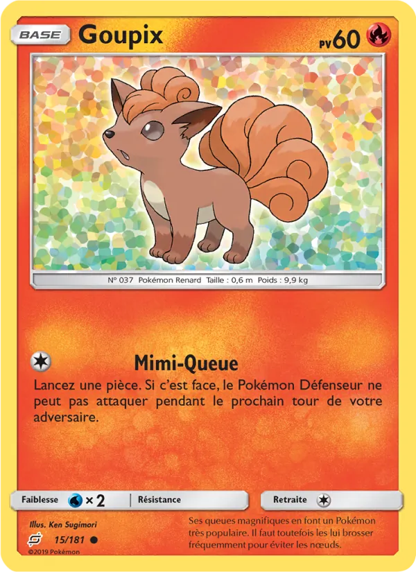 Carte Pokémon Goupix de l'extension Duo de Choc