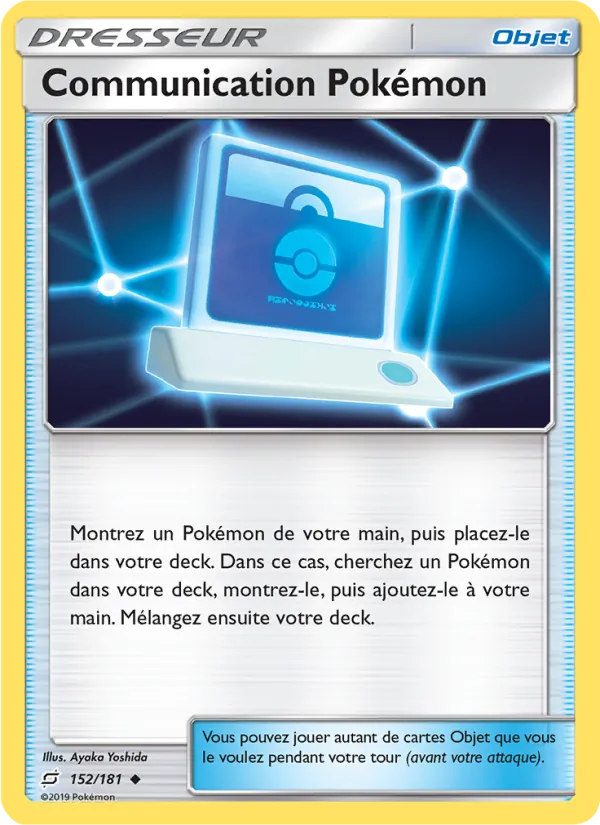Carte Pokémon Communication Pokémon de l'extension Duo de Choc