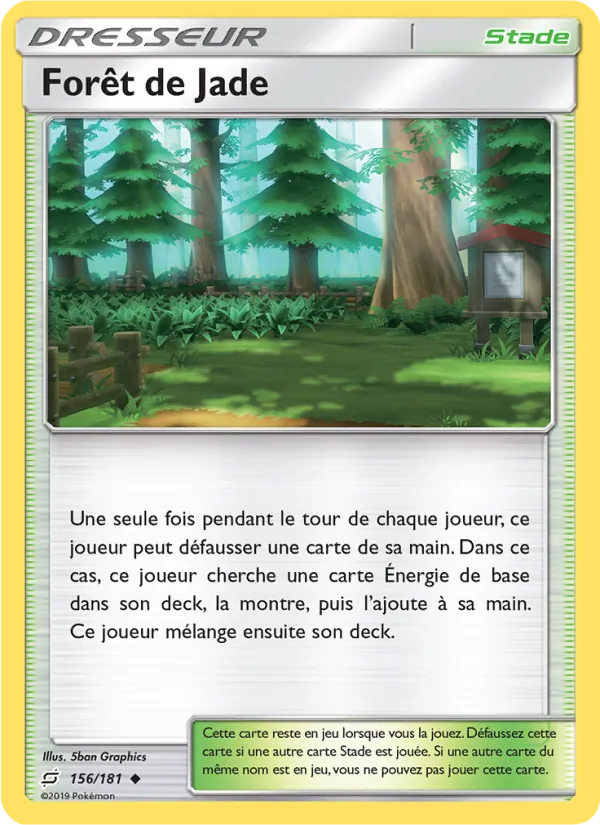 Carte Pokémon Forêt de Jade de l'extension Duo de Choc