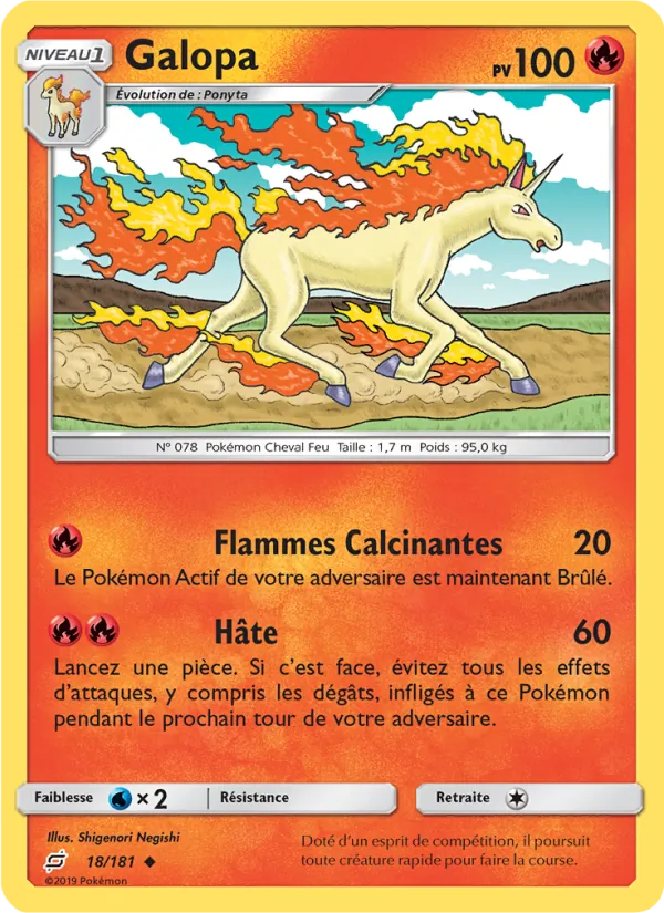 Carte Pokémon Galopa de l'extension Duo de Choc