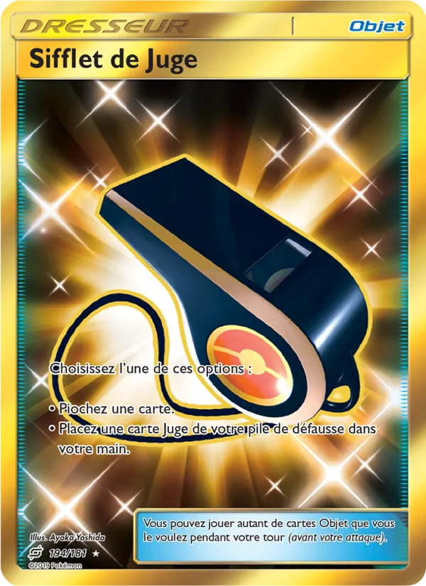 Carte Pokémon Sifflet de Juge de l'extension Duo de Choc