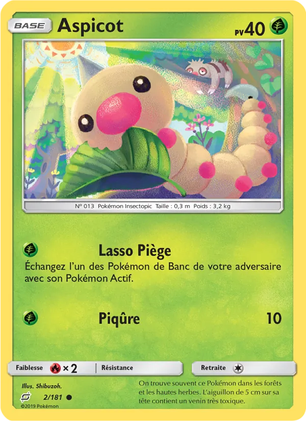 Carte Pokémon Aspicot de l'extension Duo de Choc