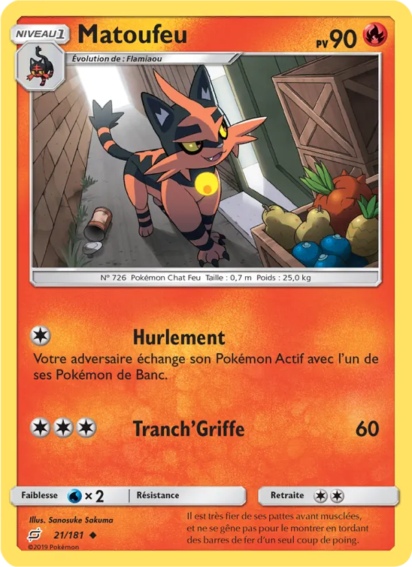 Carte Pokémon Matoufeu de l'extension Duo de Choc