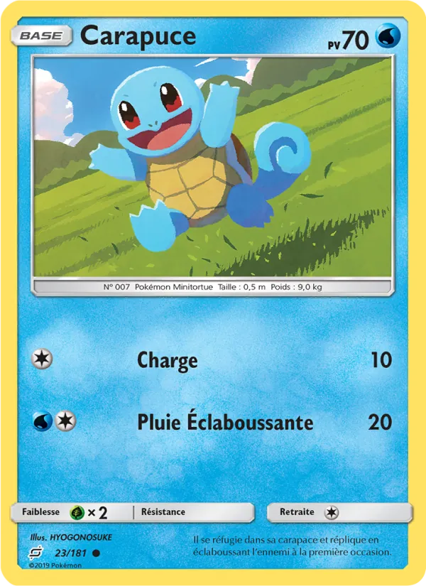 Carte Pokémon Carapuce de l'extension Duo de Choc